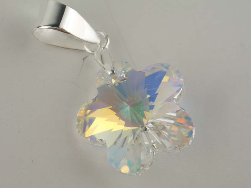 Pendant Silver Flower Colour