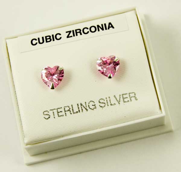 Silver Earring Stud Heart 5mm