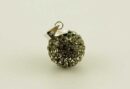 Pendant Silver Cluster Black 12mm Ball