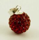 Pendant Silver Cluster Light Siam 12mm Ball
