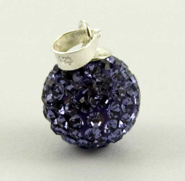 Pendant Silver Cluster Tanzanite 12mm Ball