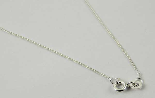 Chain Silver Curb 16 Inch