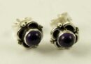 Silver Earring Stud Flower