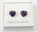 Earring Silver Stud Heart 8mm