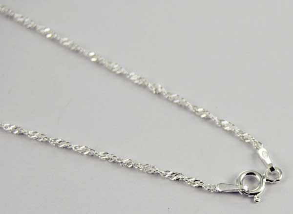 Chain Silver Twisted 16 Inch