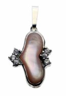Silver Pendant Heart Mother Of Pearl