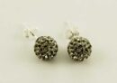 Earring Cluster Black 8mm Ball