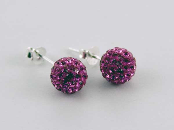 Earring Cluster Rose 8mm Ball