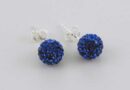 Earring Cluster Sapphire 8mm Ball