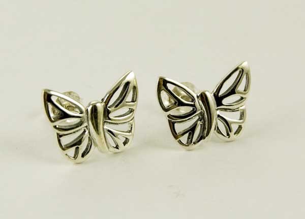 Earring Silver Stud Butterfly