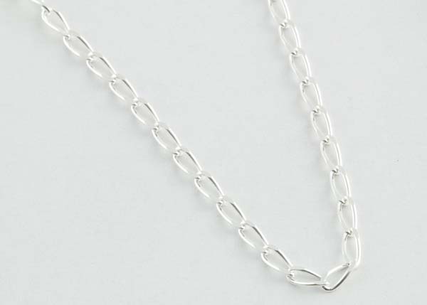 Silver Chain Curb 16 Inch