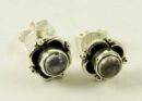 Silver Earring Stud Rose