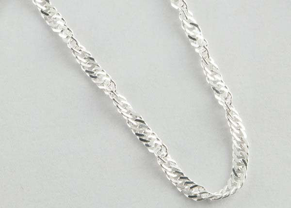 Silver Chain Curb 22 Inch