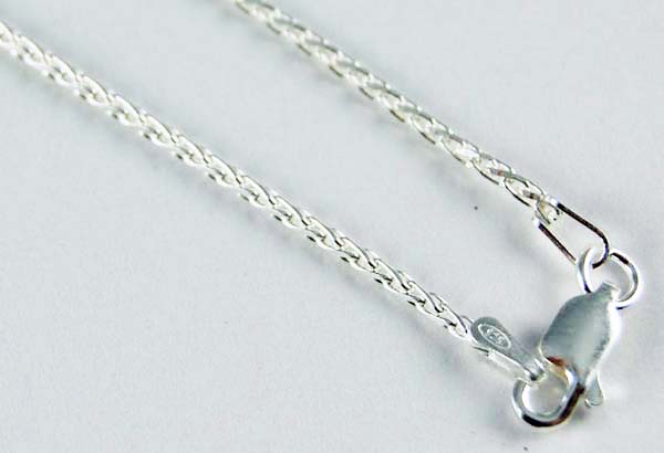 Silver Chain Folded Link 22 Inch