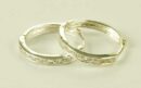 Silver Earring Hoop Clear D2cm