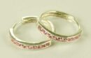 Silver Earring Hoop Pink D2cm