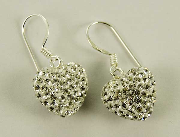 Earring Crystal Heart 12mm