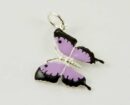 Pendant Silver Butterfly Purple