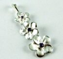 Pendant Silver Flowers 42mm