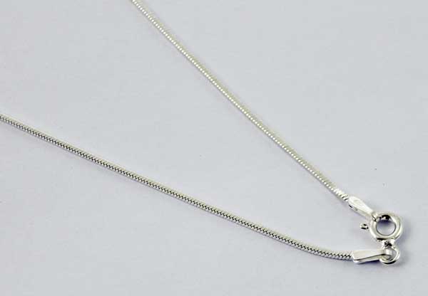 Chain Silver Box Snake 15 Inch