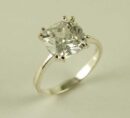Ring Silver Square Clear CZ W10mm