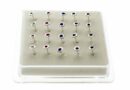 Nose Stud Silver Flower 20pcs