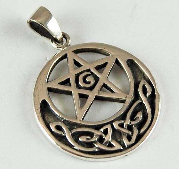 Pendant Silver Pentagram Celtic