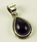 Silver Pendant Tear Drop Stone