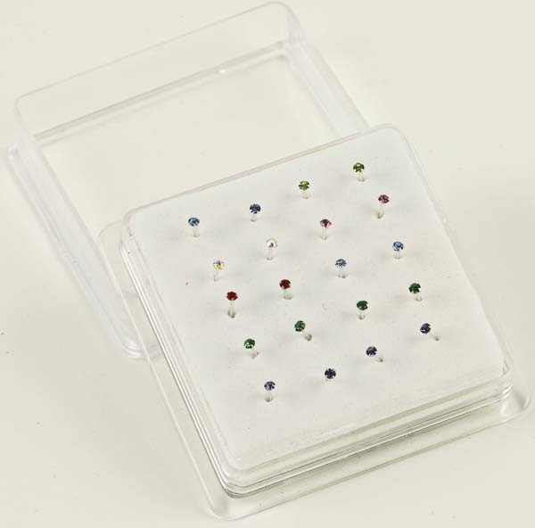 Nose Stud Silver 20pcs 1.8mm