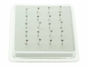 Nose Stud Silver 20pcs 1.8mm