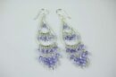 Earring Lilac Tier Tear Drop