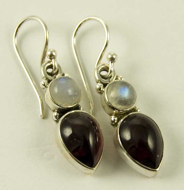 Silver Earring Tear Drop L3.2c