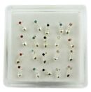 Nose Stud Silver Hearts 20pcs
