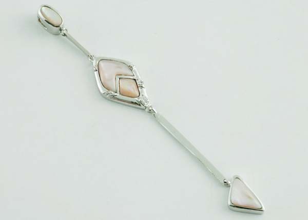 Pendant Silver Stone Drop 80mm
