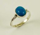 Ring Silver Turquoise Oval