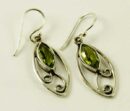 Silver Earring Oval Swirl