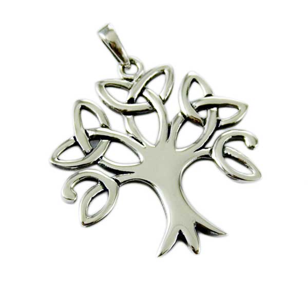 Silver Pendant Trinity Tree