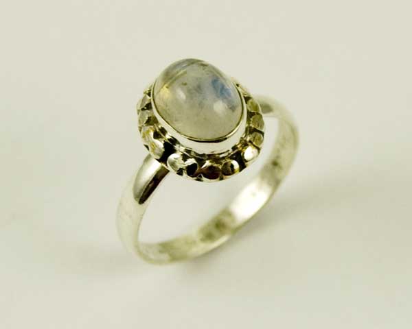 Ring Silver Moonstone Oval