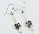 Earring Silver Celtic Circle Drop