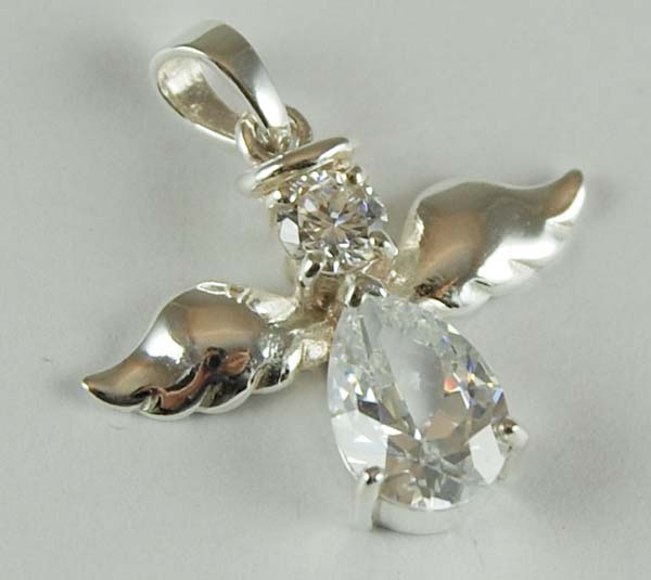 Pendant Silver Angel Clear