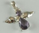 Pendant Silver Angel Purple