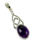 Silver Pendant Oval Stone