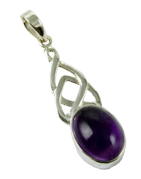 Silver Pendant Oval Stone