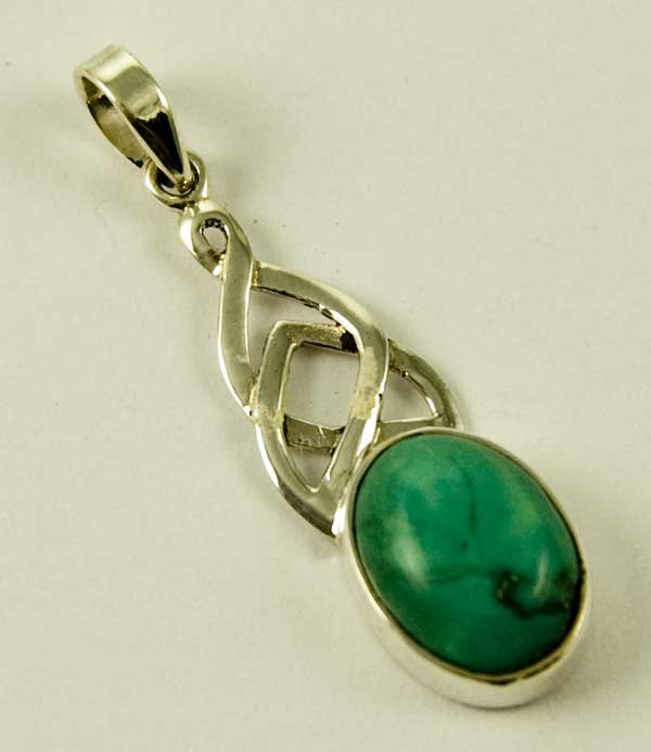 Silver Pendant Oval Stone