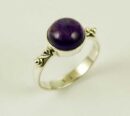 Ring Silver Circle Amethyst