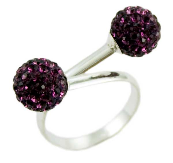 Ring Silver Cluster Balls 8mm