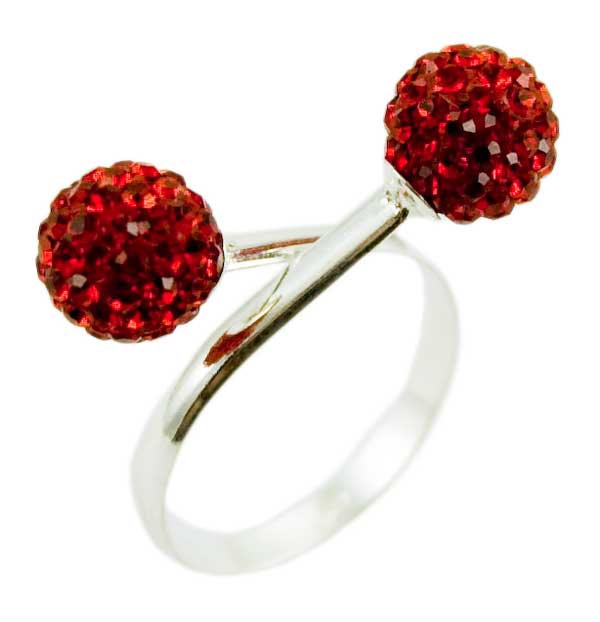 Ring Silver Cluster Balls 8mm