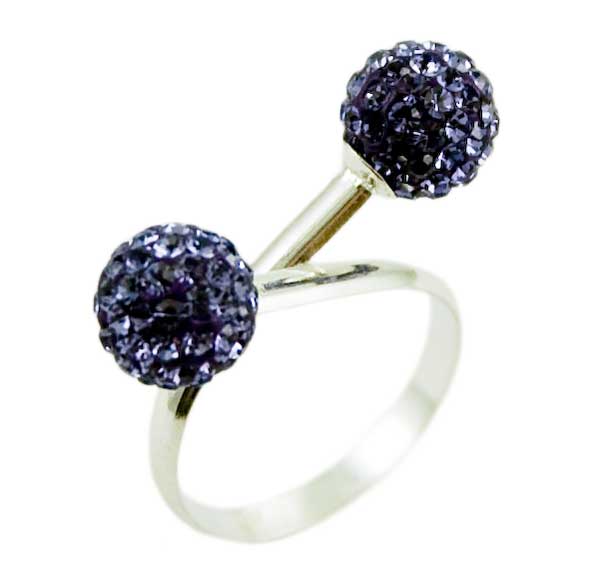 Ring Silver Cluster Balls 8mm