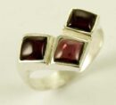 Silver Ring Garnet Stone