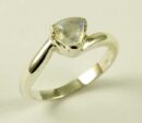 Silver Ring Moonstone Heart